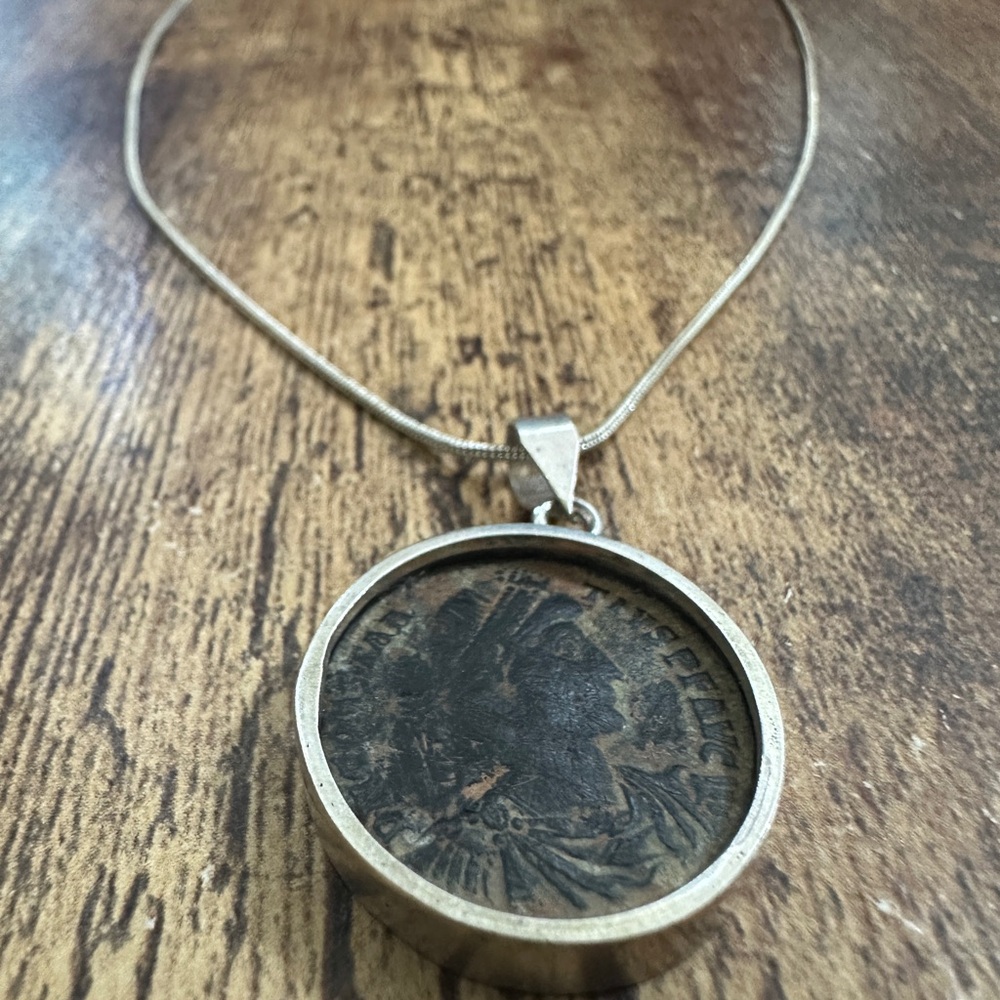 Constantine the Great Ancient Coin from Jewish-Roman War Pendant Necklace - Picture 1 of 12